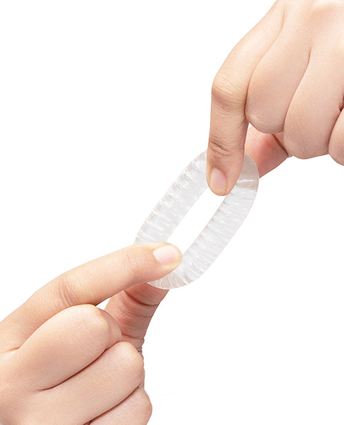 BVibes Stretch Tech Swirl Flexible Cock Ring With Vibrating Massage