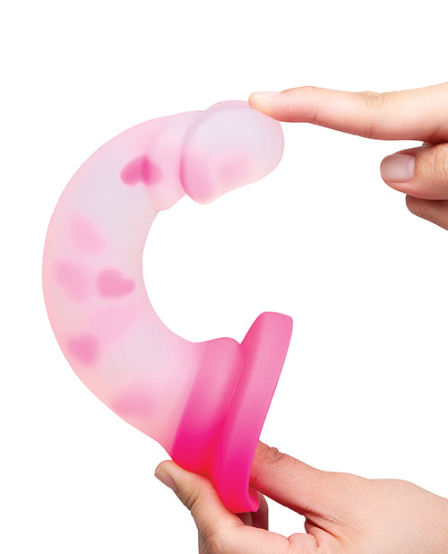 Together Heartfloat 6 Inch Seamless Silicone Textured Dildo Pink
