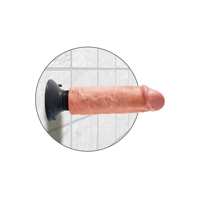 King Cock 6" Vibrating Cock - Flesh