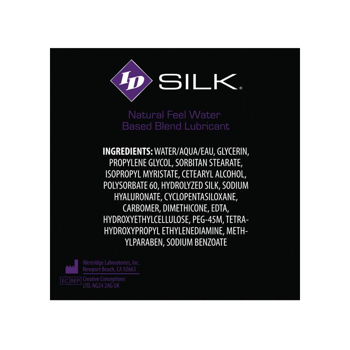 ID Silk Natural Feel Lubricant - 2.2 oz Flip Cap Bottle