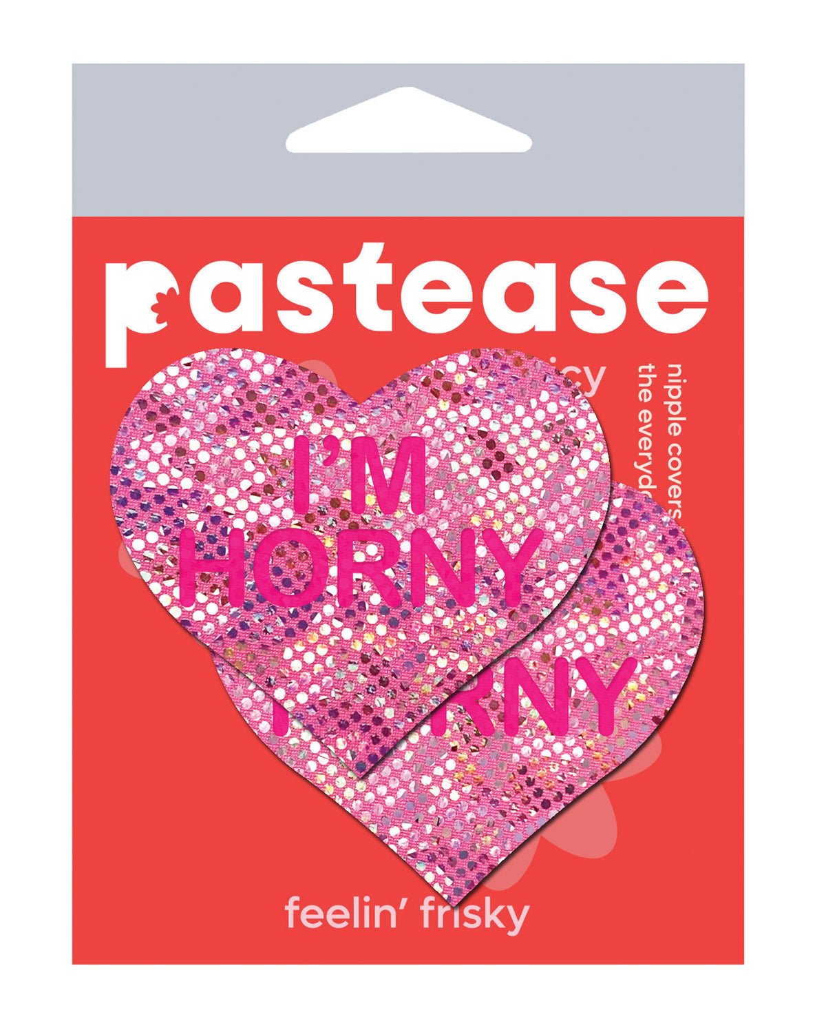 Pastease I'm Horny Heart Premium One Size Pink Red Soft