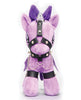 Lataa kuva gallerian katseluohjelmaan, Master Series Bondage Pony Plush Purple With Silver Horn Wings
