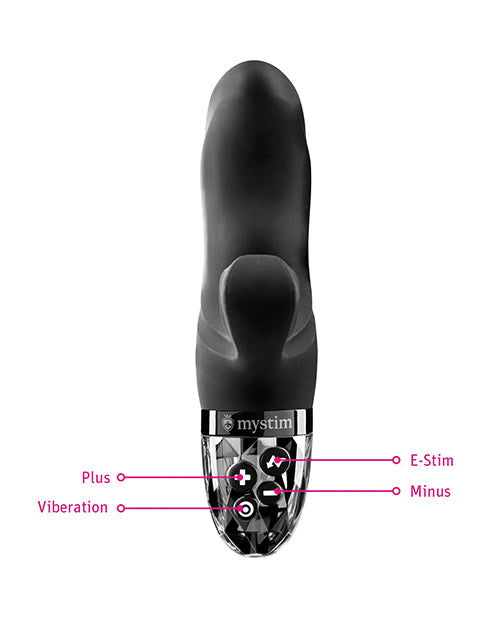 Mystim Hop Hop Bob eStim Vibrator For Intense Pleasure Black