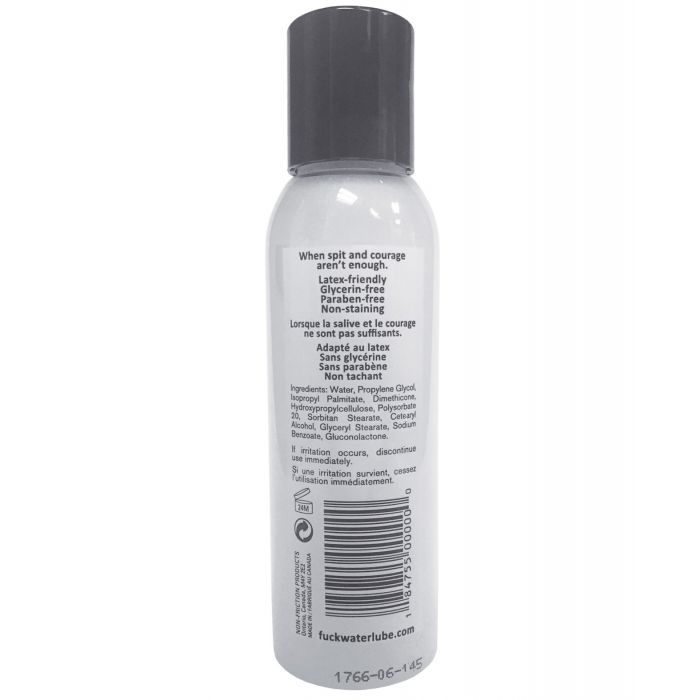 Fuck Water H2O Water Based Lubricant 2 Oz Long Lasting Formula
