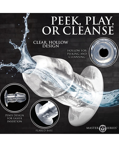 Master Series - Dicked Clear Hollow Anal Plug 3 pc Set