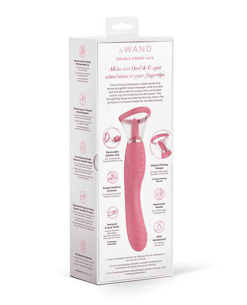 Le Wand Lick 3 In 1 Rechargeable Double Ended Vibrator G Spot Massager Tongue