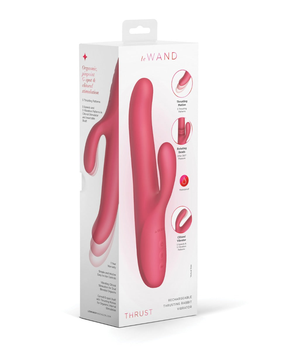 Le Wand Thrust Rabbit Vibrator With G Spot Curve And Clitoral Stimulator