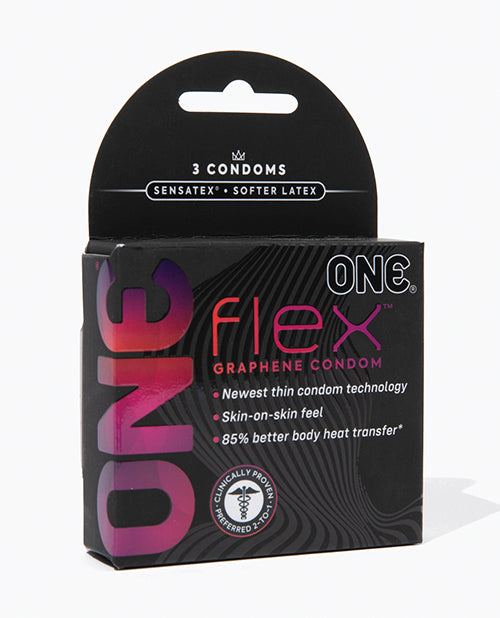 One Flex Ultra Thin Graphene Condoms Pack Of 3 For Enhanced Heat Transfer