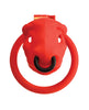 Load image into Gallery viewer, Master Series Bull Chastity Cage Red With Four Graduated Rings
