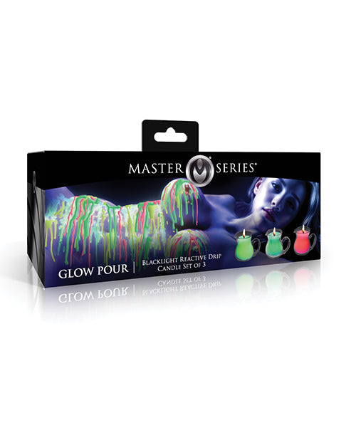 Candela a goccia reattiva alla luce nera UV della serie Master - Set di 3
