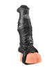 Load image into Gallery viewer, Creature Cocks Stallion 1.5" Silicone Penis Extension - Black/Silver - Extra Large

