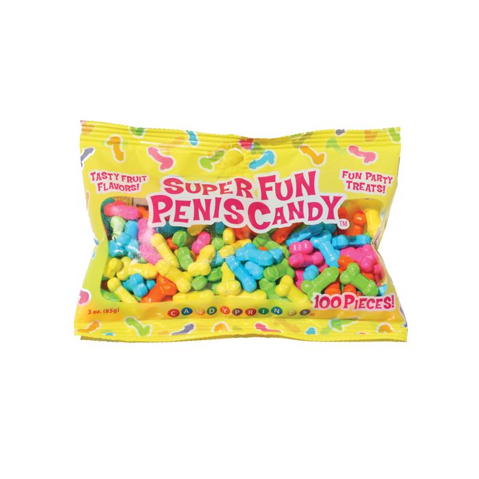 Super Fun Penis Candy 100 Pcs Per 3 Oz Bag Multicolor Pinata Filler