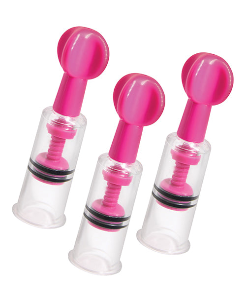 Size Matters MAXtwist Clit & Nipple Triple Sucker Set - Pink