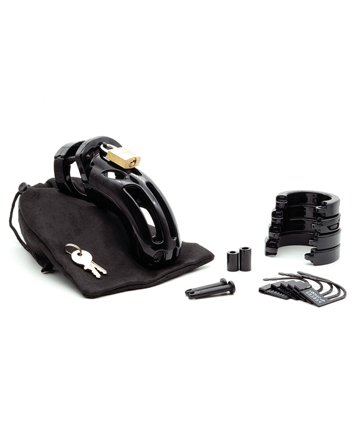 The Curve Chastity Device Three And Three Quarters Inches Curved Cock Cage Black