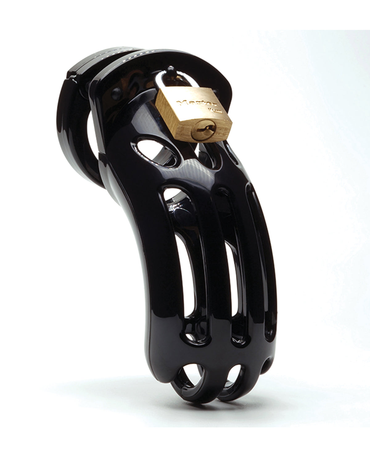 The Curve Chastity Device Three And Three Quarters Inches Curved Cock Cage Black