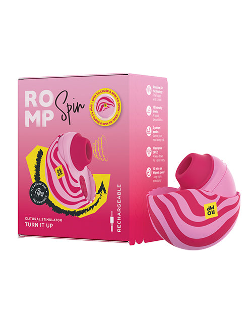 Romp Spin Travel Rechargeable Clitoral Stimulator Pink