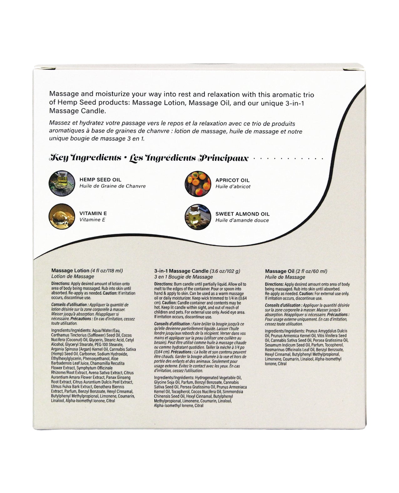 Coffret de massage aux graines de chanvre Earthly Body - Assortiment Isle of You