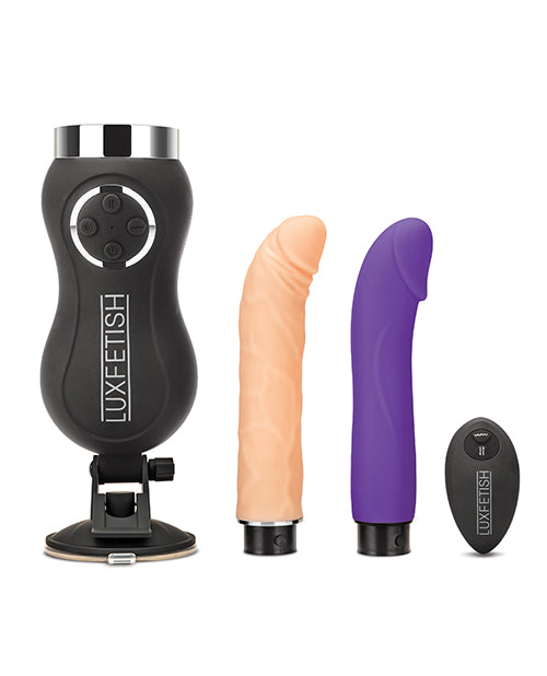 Machine à sexe compacte à poussées rechargeable Lux Fetish avec télécommande