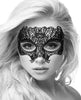 Load image into Gallery viewer, Shots Ouch Black &amp; White Lace Eye Mask - Princess Black
