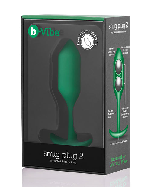 b-Vibe Gewichteter Snug Plug 2 - 114 g Grün