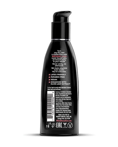 Lubricante a base de agua Wicked Sensual Care - 2 oz Pastel de Cumpleaños
