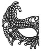Load image into Gallery viewer, Shots Ouch Black &amp; White Lace Eye Mask - Empress Black
