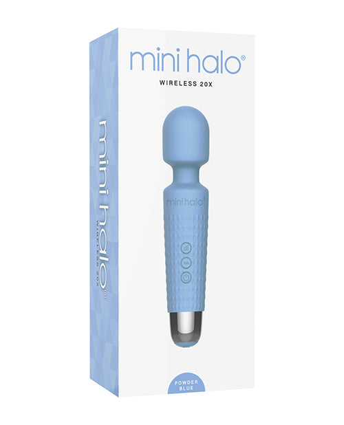 Mini Halo Wireless 20x Wand Powder Blue Massage Wand