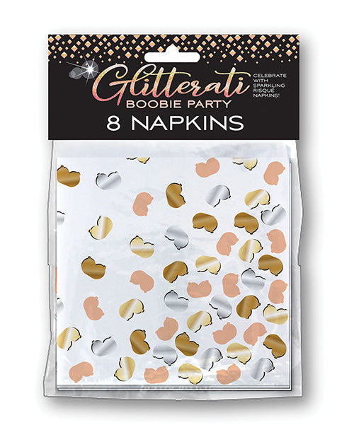 Glitterati Boobie Party Napkins Pack of 8 Bachelorette