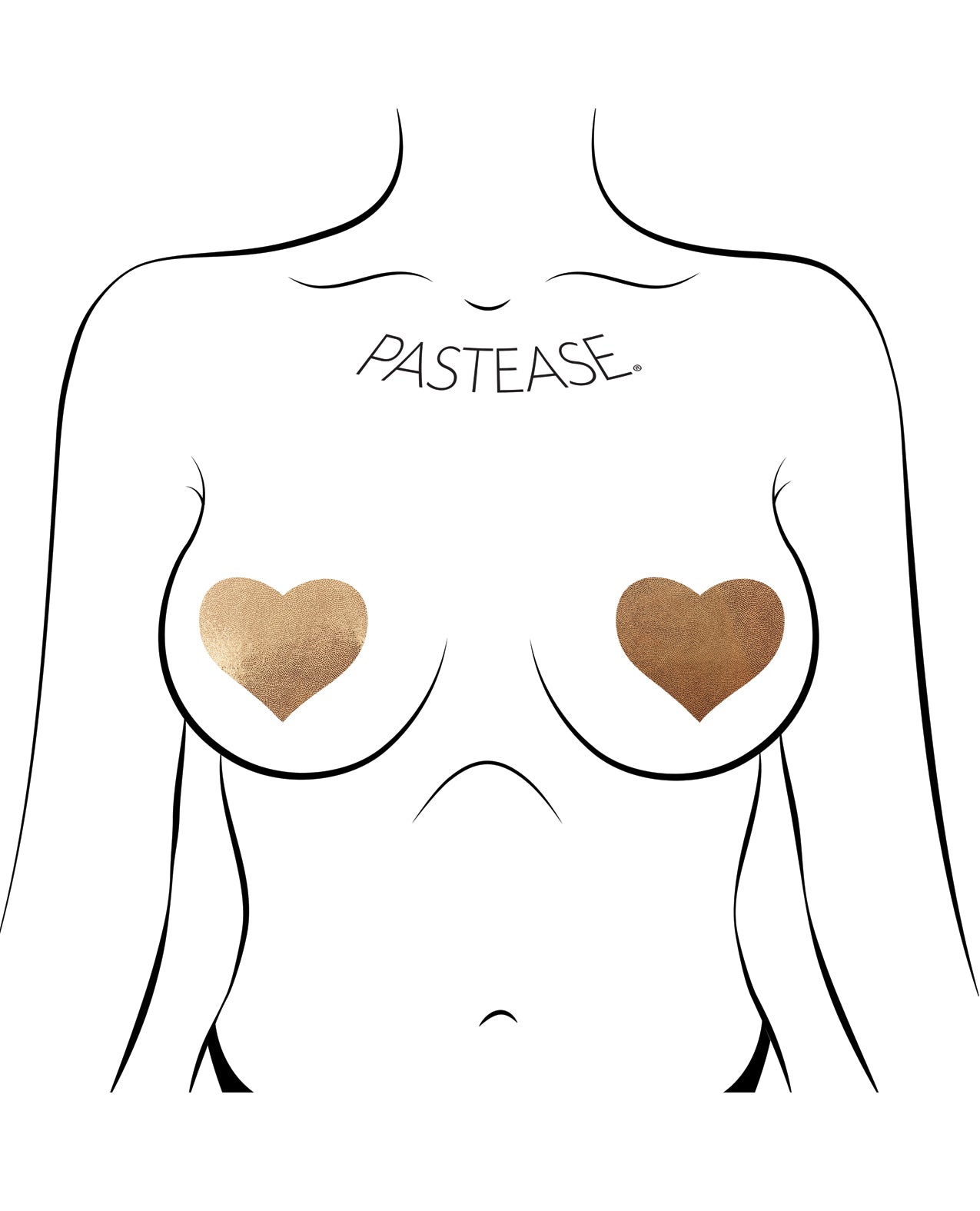 Pastease Basic Love Nestemäinen Sydän - Ruusukulta O/S