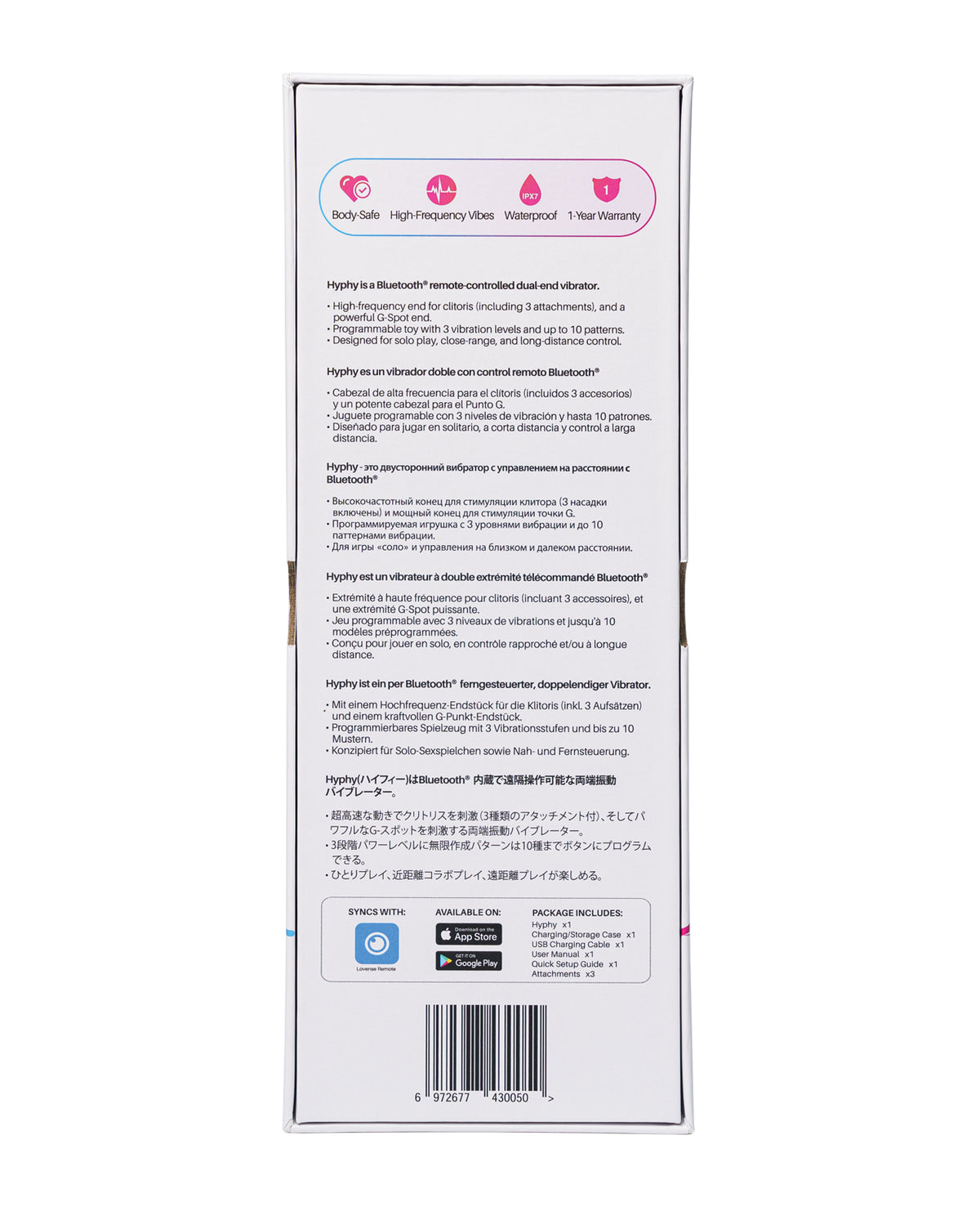 Lovense Hyphy stymulator wysokiej częstotliwości - fioletowy