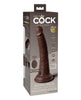 Load image into Gallery viewer, King Cock Elite 7" Dual Density Vibrating Silicone Cock w/Remote - Brown
