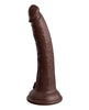 Load image into Gallery viewer, King Cock Elite 7" Dual Density Vibrating Silicone Cock w/Remote - Brown
