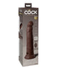 Afbeelding laden in Galerijviewer, King Cock Elite 9" Dual Density Vibrating Silicone Cock w/Remote - Brown

