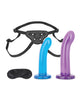 Load image into Gallery viewer, Lux Fetish 3 pc Beginners Strap On &amp; Pegging Set - Multi Color
