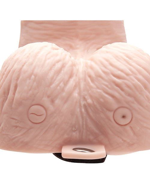 Lux Fetish Arnés Recargable de 6" con Pelotas - Marfil