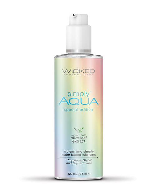 Wicked Sensual Care Simply Aqua Special Edition Water Based Lubricant 4 Oz
