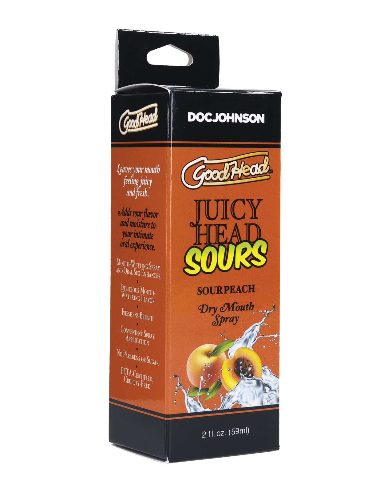 GoodHead Juicy Head Dry Mouth Spray Sour Peach 2 Oz Sugar Free Vegan Friendly