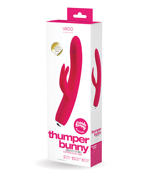 VeDO Thumper Bunny Ricaricabile Doppio Vibratore - Carino in Rosa