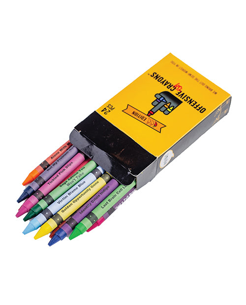 Wood Rocket Offensiveish Crayons 24 Pack With Dirty Names In Sexy Boxes