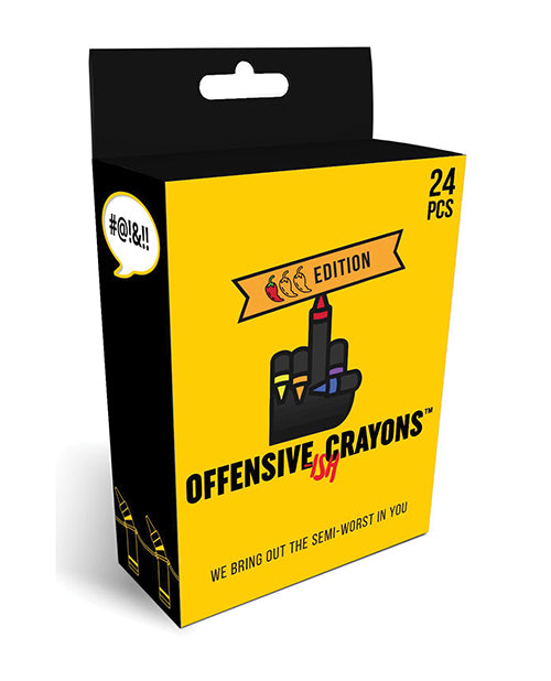 Wood Rocket Offensiveish Crayons 24 Pack With Dirty Names In Sexy Boxes