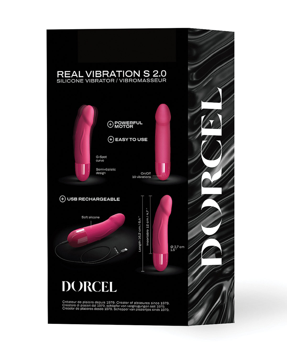 Dorcel Real Vibration S 6" Rechargeable Vibrator - Pink