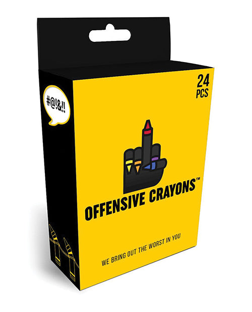 Wood Rocket Offensive Crayons 24 Pack With Funny Dirty Names
