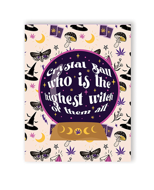 Crystal Ball Witch Greeting Card For Magical Moments