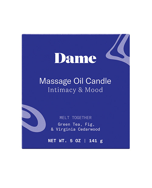 Dame Massage Oil Candle Melt Together Green Tea Fig Cedar