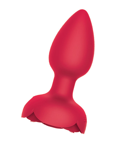 Rosebud Tushy Light Up Butt Plug Red For Beginners And Adventurers