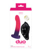 Lataa kuva gallerian katseluohjelmaan, VeDO Duo Silcone Dildo w/Harness - Pink/Purple
