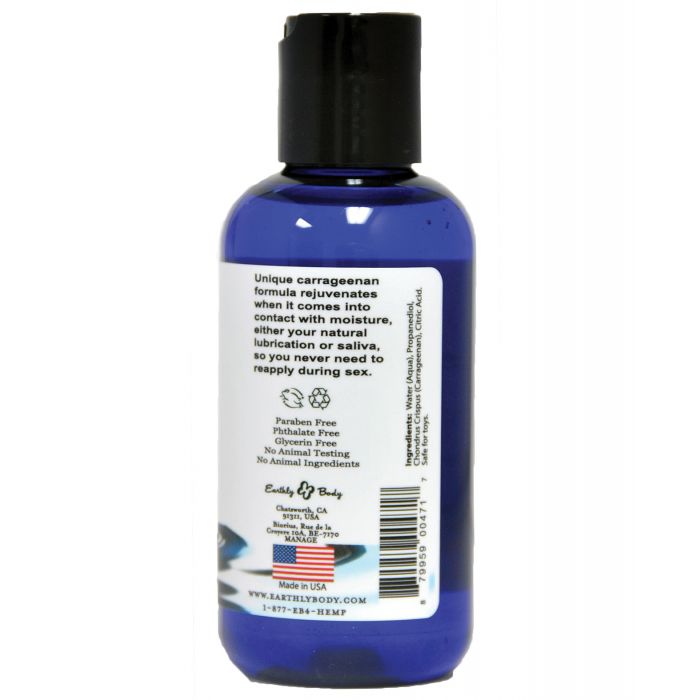 Earthly Body Waterslide Personal Lubricant Carrageenan 1 Oz