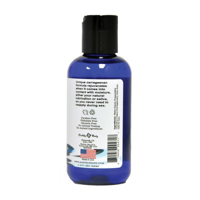 Earthly Body Waterslide Personal Lubricant Carrageenan 1 Oz