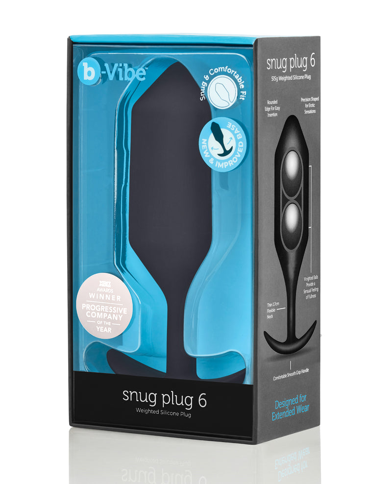 Load image into Gallery viewer, b-Vibe Weighted Snug Plug 6 - 515 g Black
