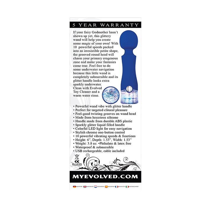 Evolved Dazzle Rechargeable Wand - Blue